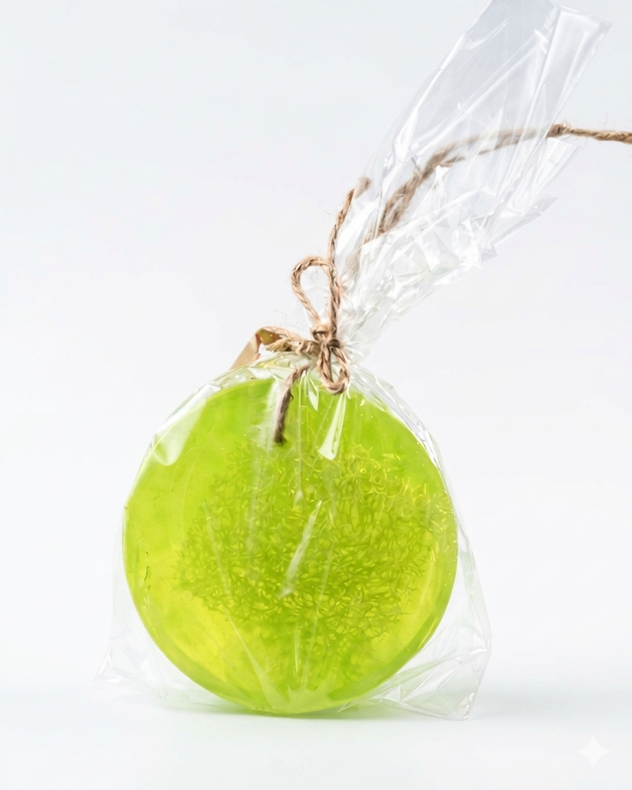 Natural Mineral Glycerin Soap with Loofah Sponge - Image 4